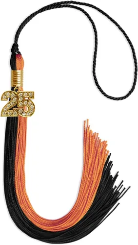 Miniatura 16 de Endea Graduation Borla de doble color con dije dorado (negro/oro brillante, 2022)