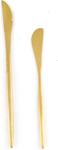 Miniatura 3 de Cuchillo de postre de mango redondo negro mate de 20 piezas, cuchillo de mantequilla, cuchillo de postre de 7.87 pulgadas