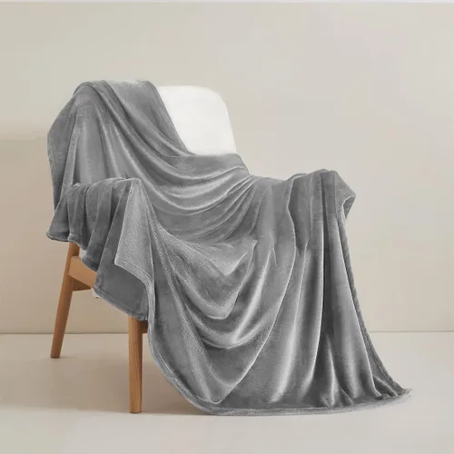 Miniatura 14 de LaSyL Manta de forro polar para sofá de 50"x60" color azul oscuro - 300GSM Manta suave, acogedora y de felpa de franela - Manta ligera