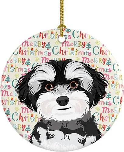 Miniatura 51 de Caroline's Treasures Bulldog Francés Azul de Navidad Adorno de Cerámica Decoraciones Colgantes para Árbol de Navidad para Hogar Navidad, Festividad