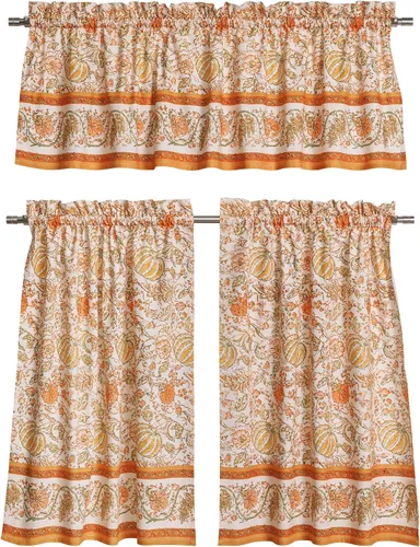 Miniatura 30 de Maison d' Hermine Juego de cortinas de cocina para ventanas, juego de cortinas de cocina 100% algodón, cenefas para el hogar [2 niveles