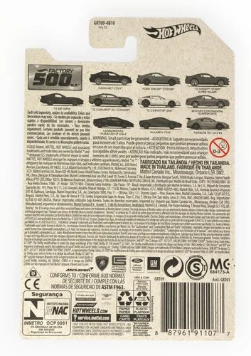 Miniatura 2 de Hot Wheels Lamborghini Huracan LP610-4, [Negro] Factory 500 8/10