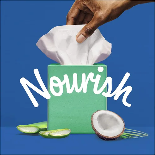 Miniatura 7 de Kleenex Loción Calmante Tejidos con Aloe, Aceite de Coco y Vitamina E, 4 cajas de cubos, 1 Caja Cubo contiene 85 Tejidos. Total de 340 Tejidos.