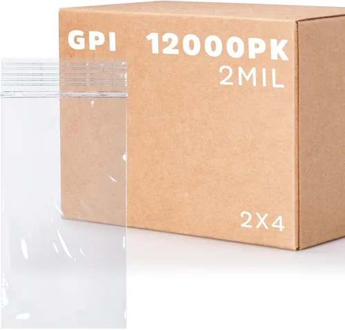Miniatura 28 de GPI - Bolsas con cremallera de 2 x 6 pulgadas, 1000 unidades, 2 mil, bolsas de plástico transparente con cierre de cremallera, con cierre de cierre