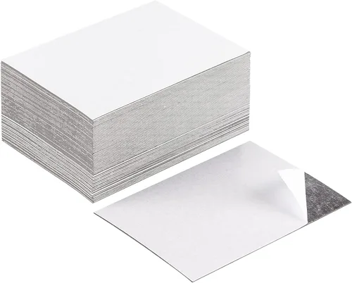 Miniatura 12 de Hojas magnéticas adhesivas para tamaño carta de 8.5 x 11 pulgadas (paquete de 8), hojas magnéticas con adhesivo autoadhesivo para el hogar