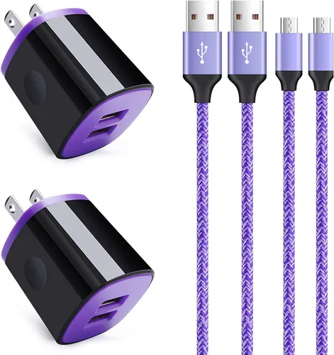 Miniatura 8 de Bloque de cargador de pared, cable de teléfono Android para Moto E5 G4 G5 G6 Play, Samsung S7 S6 Active S5 A10, Galaxy J8 J7 J3 V, tableta Kindle