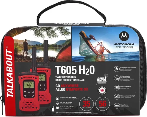 Miniatura 9 de Motorola Solutions, Radios portátiles FRS, T605_H2O, Talkabout, radios bidireccionales impermeables Walkie Talkie Preparación de emergencia