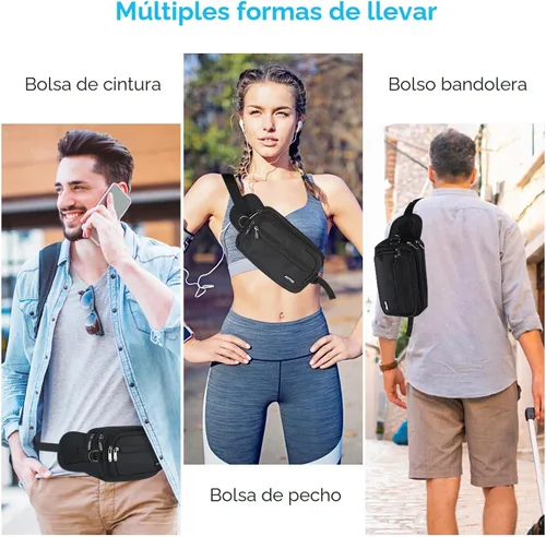 Miniatura 6 de AGPTEK Fanny Pack for Women Men, RFID Large Capacity Waist Wallet Bag, Adjustable & Waterproof Bum Belt Pouch for Travel, Running, Shopping, Hiking