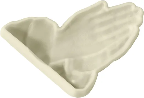 Miniatura 3 de JEM PopIt - Molde para decoración de pasteles, manos rezando, tamaño pequeño y grande, color blanco