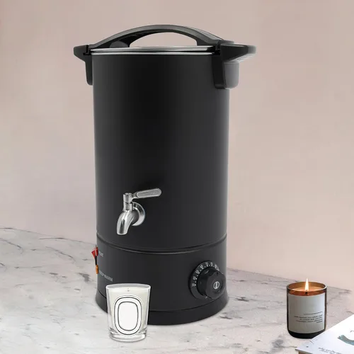 Miniatura 4 de Derretidor de cera para hacer velas, olla de fusión eléctrica comercial de cera de 10L/338.2 onzas con control de temperatura y boquilla de vertido