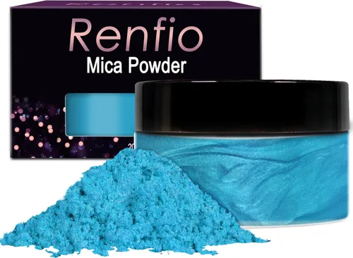 Miniatura 9 de Renfio Polvo de mica, polvo de mica de 60 colores para resina epoxi natural, pigmento de color, pigmento en polvo, botellas de 0.25 onzas, pigmentos