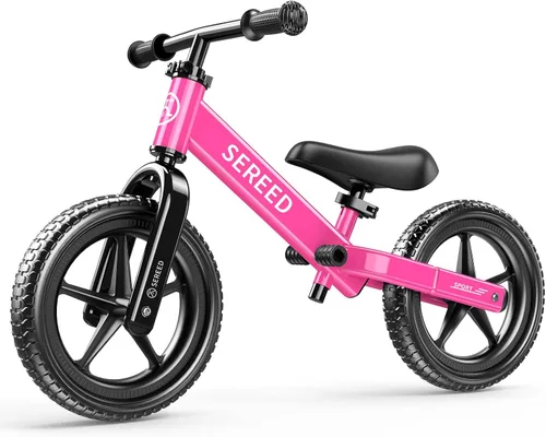 Miniatura 10 de SEREED Bicicleta de equilibrio para niños de 2 a 5 años, sin pedales, ajuste sin herramientas, regalo para niñas de 2 a 3 años, placa personalizable