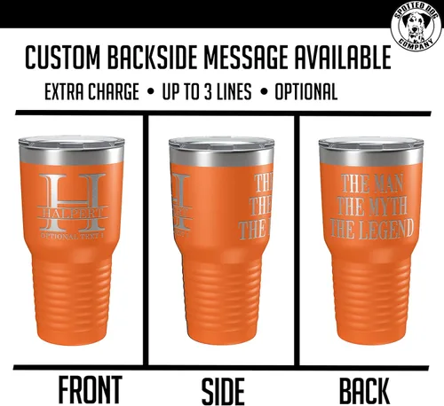 Miniatura 5 de Vaso personalizado de acero inoxidable aislado con tapa de 30 onzas (17 colores) con recubrimiento en polvo, grabado personalizado, idea de regalo