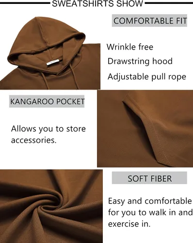 Miniatura 53 de COOFANDY Conjunto deportivo de 2 piezas para hombre, conjunto deportivo casual con capucha