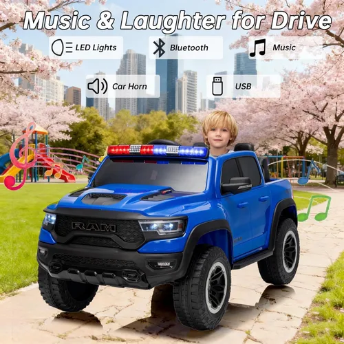 Miniatura 5 de FINITO Auto eléctrico de 24 V para niños, automóvil eléctrico 4WD, con control remoto, luces LED, reproductor de música y funcionalidad Bluetooth
