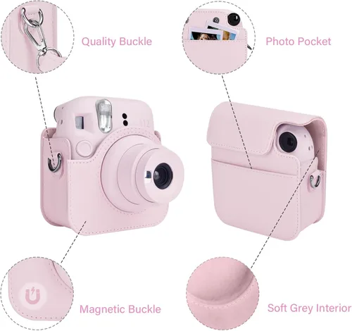 Miniatura 4 de Rieibi - Estuche para cámara compatible con Fuji Instax Mini 12 - Funda de transporte para cámara instantánea Fujifilm Instax Mini 12 - Funda mini