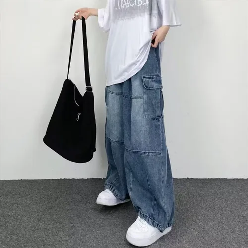 Miniatura 3 de Grunge Pantalones holgados Y2K Emo Alt Cargo Pant Fairycore Demin Cloting Estético Jogger Pantalones deportivos Hiphop Tripp Streetwear