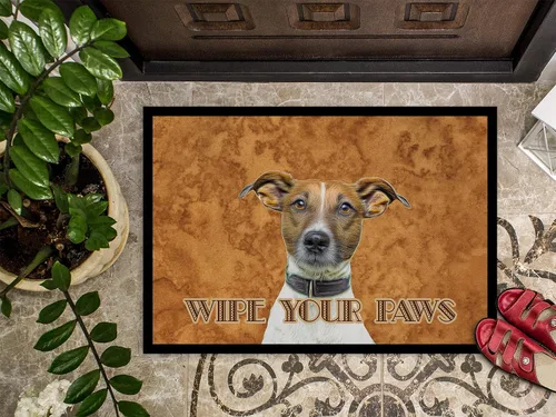 Miniatura 4 de Caroline's Treasures KJ1218MAT Jack Russell Terrier Wipe Your Paws - Tapete para puerta delantera, 18 x 27 pulgadas, para interiores y exteriores