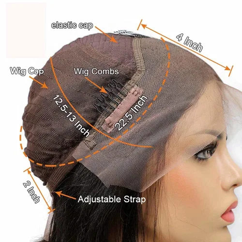 Miniatura 7 de Pelucas de cabello humano con encaje frontal transparente HD de 13 x 4, color 1B30, línea de cabello natural prearrancada, nudos blanqueados