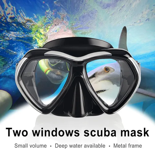 Miniatura 4 de Máscara de buceo para adultos, gafas de esnórquel antivaho de vidrio templado, gafas de natación con cubierta para la nariz, equipo de esnórquel