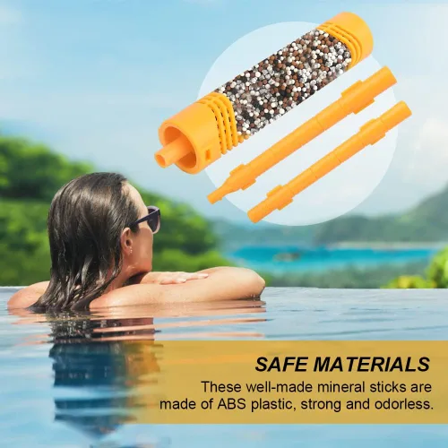 Miniatura 8 de Piezas de barra mineral de spa, barra mineral con filtro de spa para bañera de hidromasaje, dura 4 meses, barra mineral para piscina para filtro