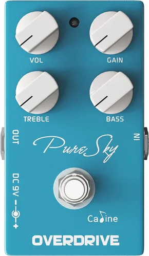 Caline CP-12 Pure Sky OD - Pedal de guitarra Overdrive, tono altamente puro y limpio, True Bypass, para guitarra eléctrica Blues Rock Pop, estudio y