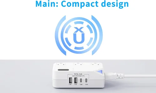 Miniatura 15 de Enchufe de conversión de 250 W, convertidor de viaje internacional con 2 puertos USB y 2 puertos USB-C, reducción de 220 V a 110 V para áreas de 100