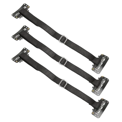ZJchao 3 bandas de pelo facial con clips, correa elástica ajustable invisible para mujeres, oculta en el cabello, bandas adelgazantes para la cara,
