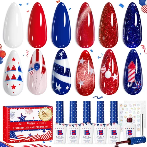 Miniatura 15 de Beetles - Esmalte de uñas de gel pastel, 6 colores, esmalte de gel macarrón, rosa claro, azul, verde, amarillo, morado, uñas suaves para todas