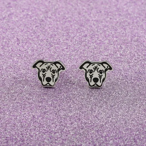 Miniatura 3 de Lywjyb Birdgot Aretes de perro American Pitbull Pitbull Pitbull, regalo para mujeres y novias