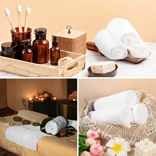 Miniatura 6 de Shimeyao Paquete de 26 toallas de mano absorbentes de microfibra, secado de pelo, a prueba de blanqueador, sin pelusas, para el hogar, salón, spa