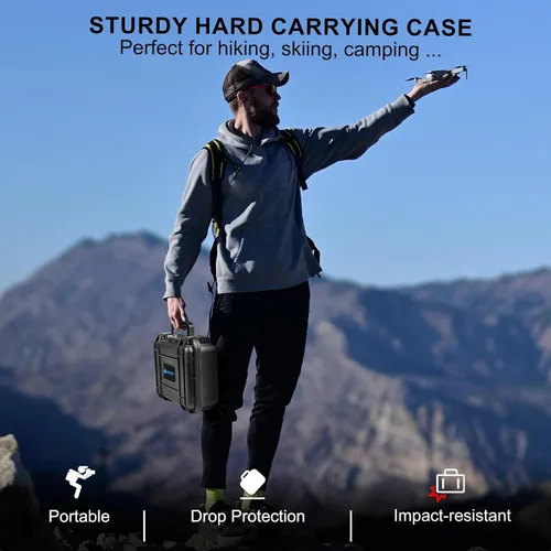Miniatura 9 de Lekufee - Carcasa rígida compacta y portátil, resistente al agua, compatible con accesorios para Dron DJI Mini 2 y Mavic Mini 2.