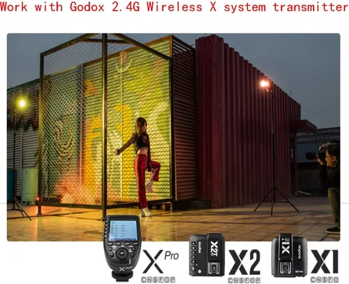 Miniatura 6 de Godox V1 V1-C V1C Versión USA Flash de Cámara para Cámara Canon Flash Speedlite Speedlight, 76Ws 2.4G TTL1/8000 HSS, 480 Disparos a Potencia