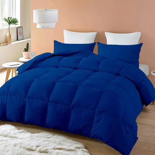 Miniatura 12 de SLEEP-NEST Edredón Queen de gran tamaño de 98 x 98 pulgadas, relleno de edredón alternativo de plumón de lujo para todas las estaciones, juego de 3
