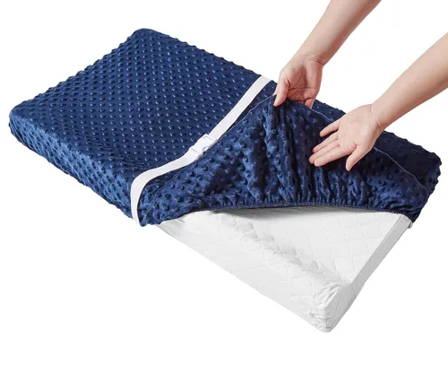 Miniatura 3 de Funda para cambiador de bebé, funda de felpa súper suave para cambiador de pañales para bebés niñas y niños, ultra cómoda, segura para bebés, se