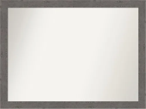 Miniatura 320 de Amanti Art Espejo de baño gris para sobre el fregadero, 31 x 48 pulgadas, espejo de tocador rectangular estrecho de color gris, marco de madera