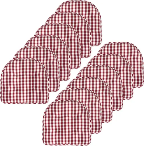 Miniatura 129 de Sweet Home Collection - Cojín de espuma viscoelástica para silla con capitoné, antideslizante, parte trasera de goma, en forma de U, 17 x 16 Piel