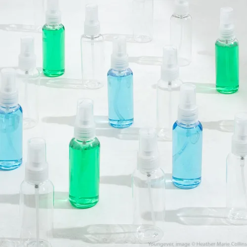 Miniatura 2 de Youngever Paquete de 20 botellas de spray, recargables con tapas, botellas de viaje transparentes vacías de niebla fina (2 onzas)