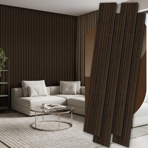 Miniatura 9 de RITOLLO Paneles de madera para pared de 4.92 x 7.68 pulgadas, paneles acústicos para decoración de pared interior, panel de absorción de sonido