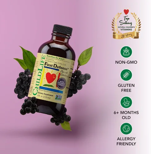 Miniatura 4 de CHILDLIFE ESSENTIALS First Defense - Apoyo inmunológico para niños, apoyo inmunológico para niños, niños pequeños de 1 a 3 años, bebés de 6 meses