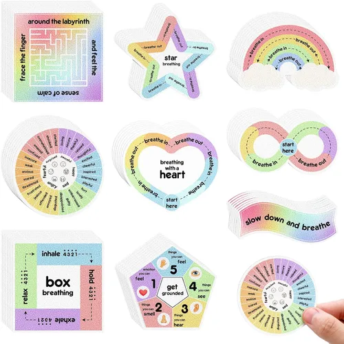 Miniatura 15 de Libima 72 Piezas de Calcomanías Sensoriales para la Ansiedad, Calcomanías Texturizadas, Calcomanías para Jugar, Calcomanías de Atención Plena