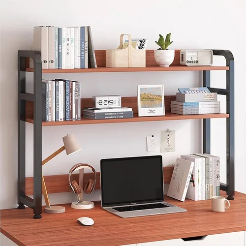 Miniatura 3 de Estantería de escritorio pequeña de 2 capas, organizador de escritorio, estante organizador de escritorio de bricolaje, estantería de escritorio