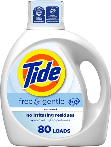 Miniatura 27 de Tide Free & Gentle - Detergente líquido suave para ropa, 64 cargas