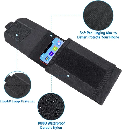 Miniatura 5 de Funda táctica negra para teléfono celular, resistente al agua, para iPhone 11, 12, 13 Pro Max, para Samsung S22, S21, S20, FE, Note 20, A13, A12