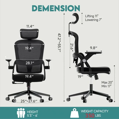 Miniatura 2 de Silla de oficina (01BLACK)