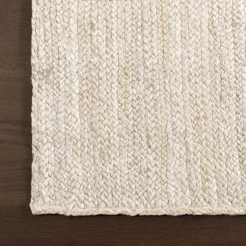 Miniatura 8 de nuLOOM 8x10 Rigo Alfombra de yute tejida a mano, color blanco hueso, diseño rústico de granja, fibra natural, para dormitorio, sala de estar