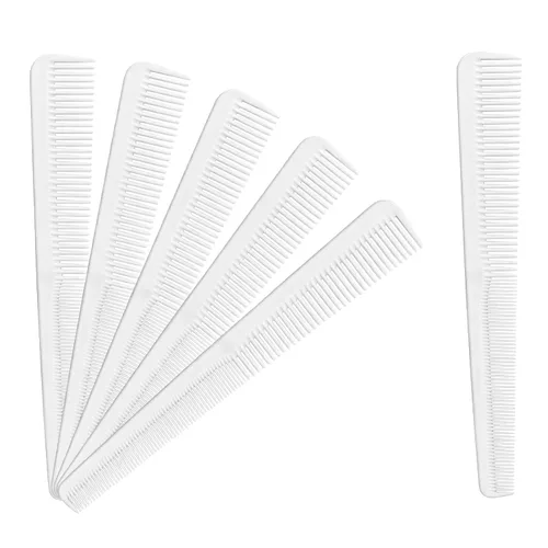 Miniatura 8 de Peine de peluquero de fibra de carbono - Peine de peluquero 2 en 1, resistente al calor, diente fino y ancho, herramienta profesional para estilista