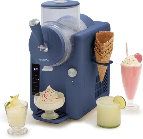 Miniatura 19 de GreenPan Frost Máquina para Hacer Helado y Máquina de Slushie, Servicio Suave, Sorbete, Margaritas, Batidos, Yogur Congelado, Sin Necesidad
