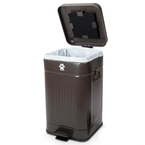 Cubo de Basura para Excremento de Perro para Exteriores - Cubo de Basura para Desechos de Perro al Aire Libre con Tapa - Contenedor de Estación de