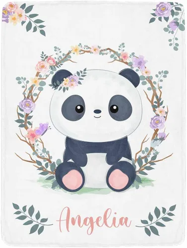 Miniatura 20 de Artsadd Manta personalizada con nombre, manta personalizada de animales de la selva, manta personalizada de safari para niños, niñas, baby shower